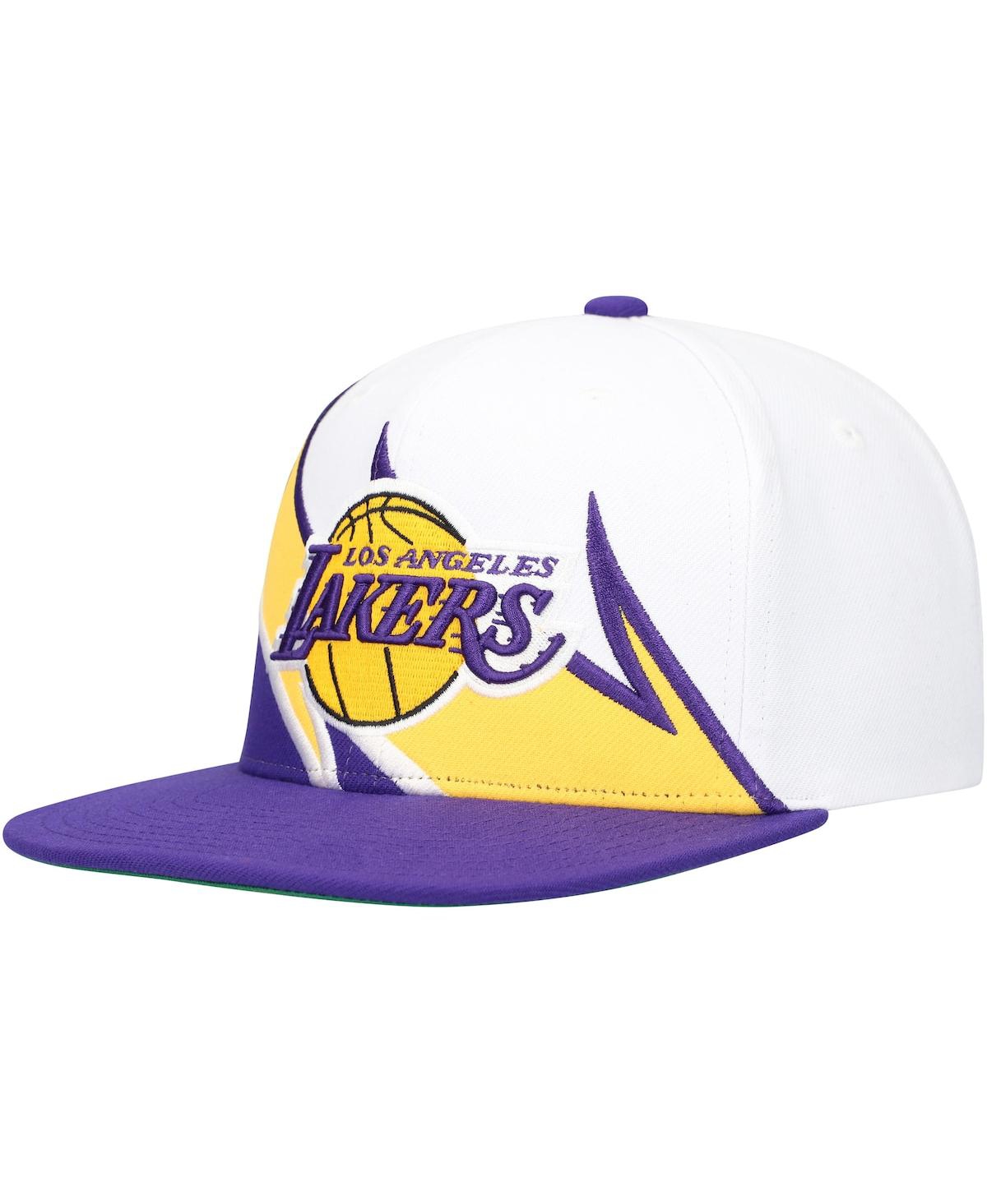 Mitchell & Ness Mitchell Ness Men's White/purple Los Angeles Lakers Waverunner Snapback Hat