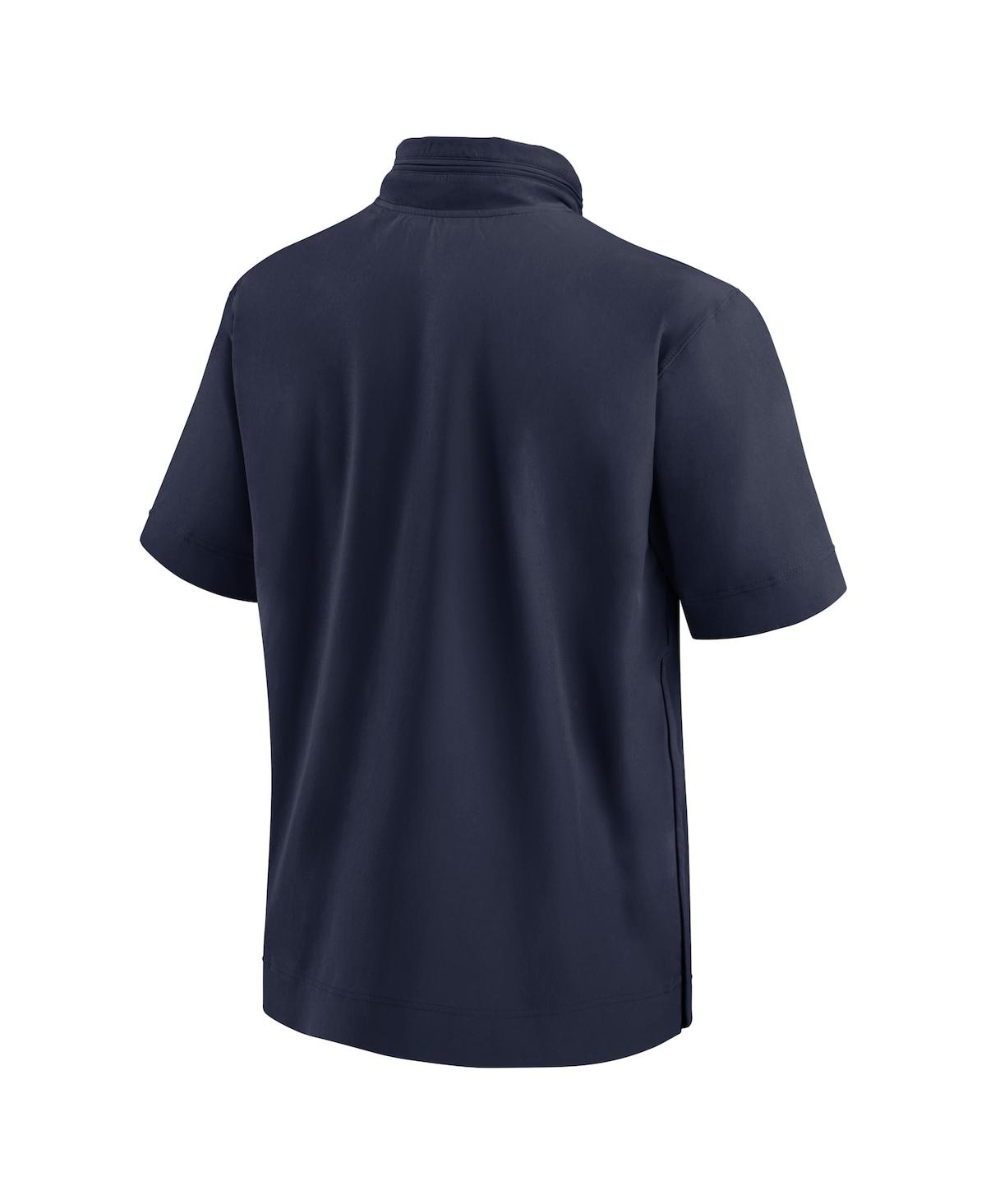 JORDAN MEN'S MICHIGAN WOLVERINES 2024 SIDELINE COACH SHORT SLEEVE HALF-ZIP HOODIE JACKET 