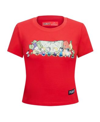 Women's Peanuts Ly Sweet Baby Doll Cropped T-Shirt