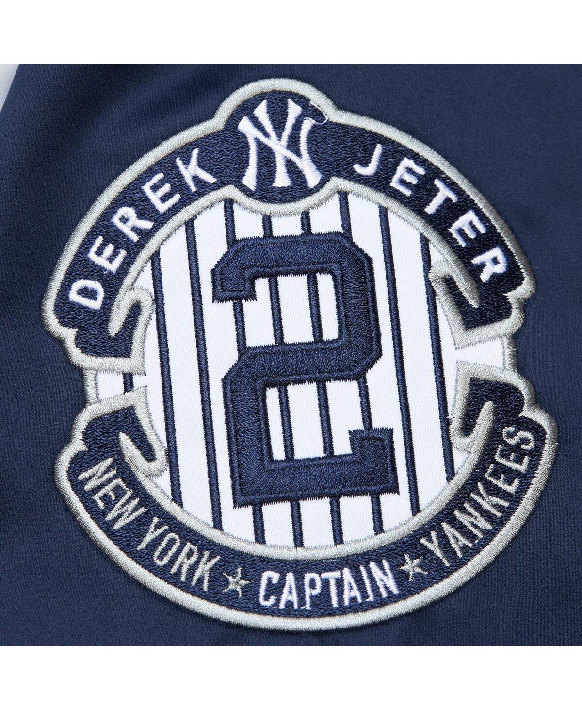 Mitchell & Ness Men's Derek JeterNavy New York Yankees Cooperstown Collection Legends Lightweight Satin Raglan Full-Snap Jacket - White, Navy