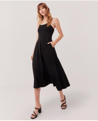 white christmas dresses Buy Black Solid Cotton Tiered Fit and Flare One Piece Dress Online in USA  at $20.00 main image 1