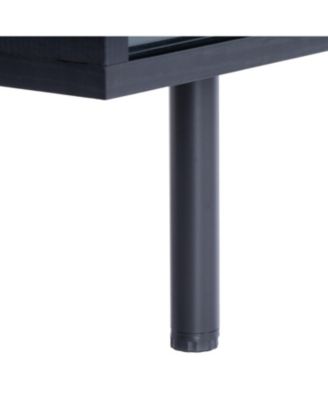 TV Stand with Glass Doors for TVs up to 55"