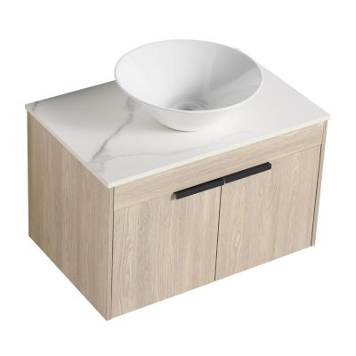 Streamdale 30" Modern Design Float Bathroom Vanity With Ceramic Basin Set