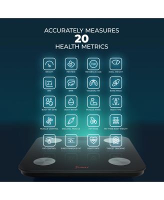 Smart Body Composition Scale with Bluetooth – Body Fat, BMI, Weight Tracking via SunnyFit  App