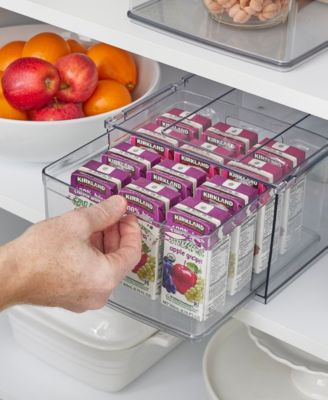 Stackable Storage Drawer for Pantry, Clear, Made in USA