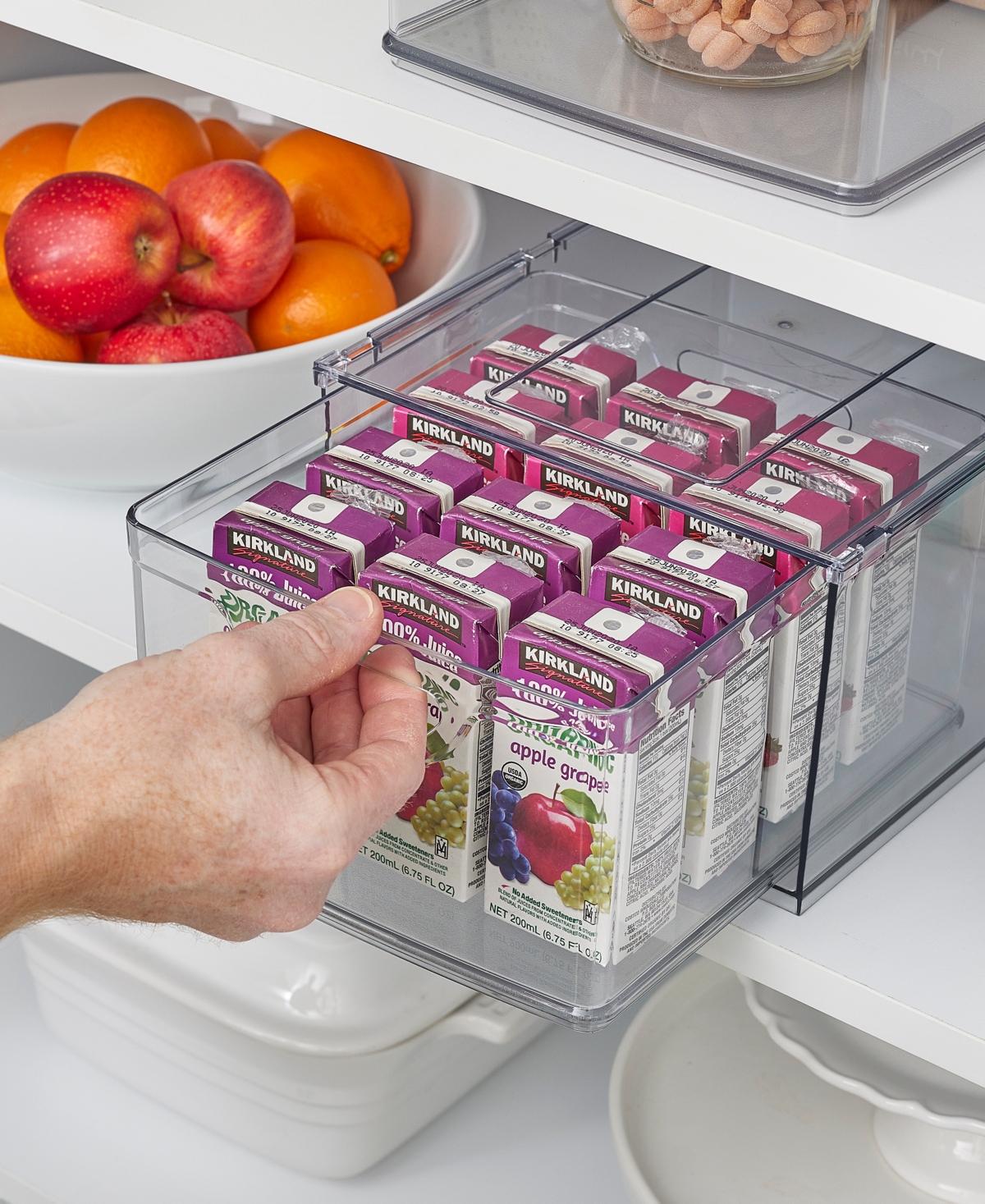iDesign Stackable Storage Drawer for Pantry, Clear, Made in Usa