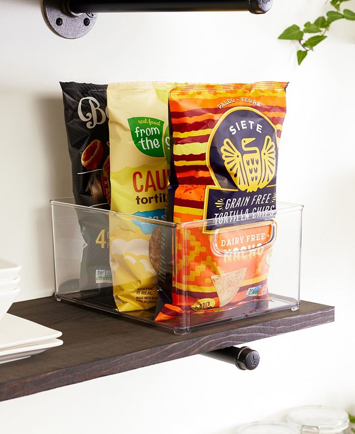 iDesign Plastic Stackable Open Front and Pantry Storage Bin