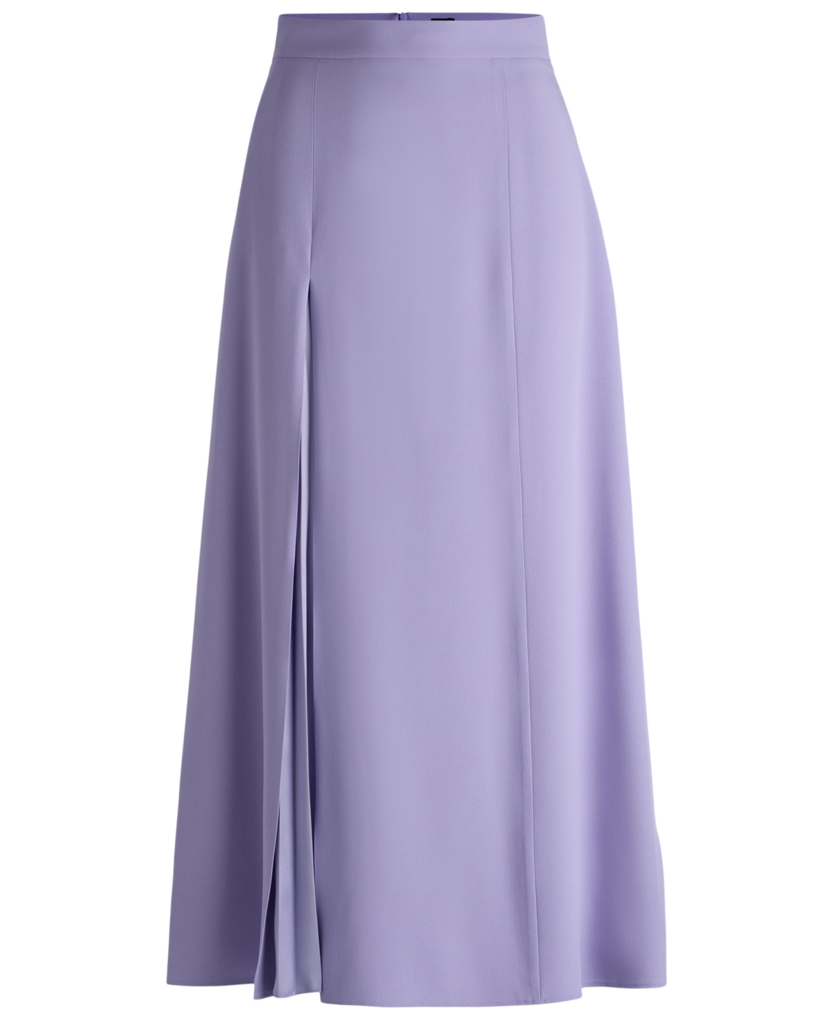 Hugo Boss Boss Vapliso Pleated Jacquard Midi Skirt In Black