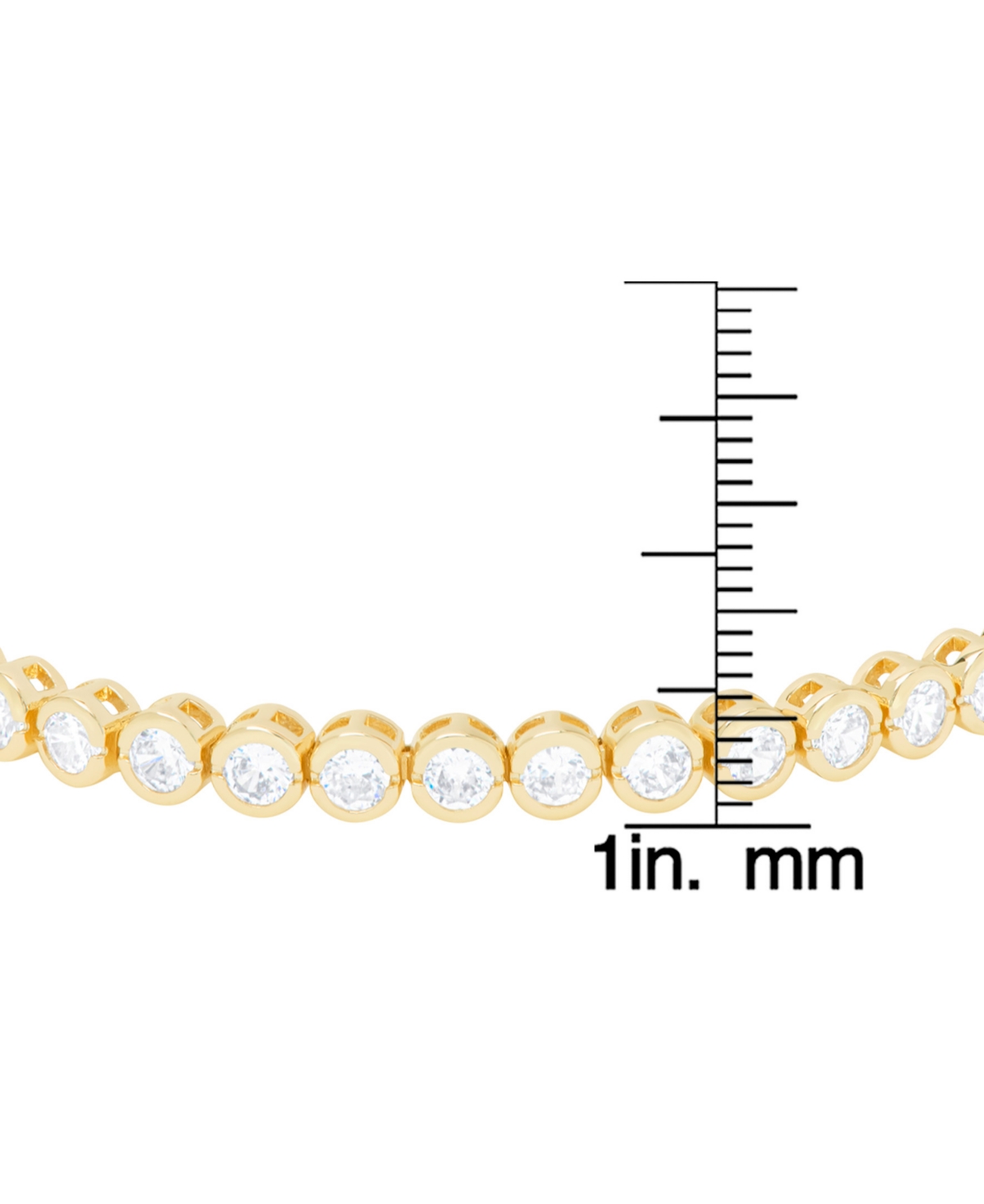 Macy's 14KPlated Cubic Zirconia Bezel Bracelet - Gold