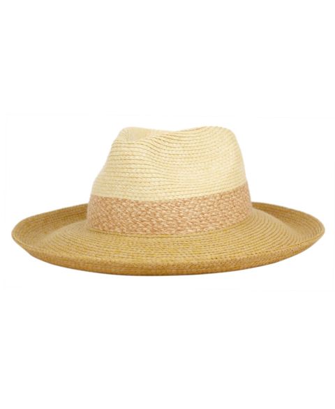 Женский головной убор Angela & William Up Brim Straw Fedora Sun Hat, цвет: Натуральный