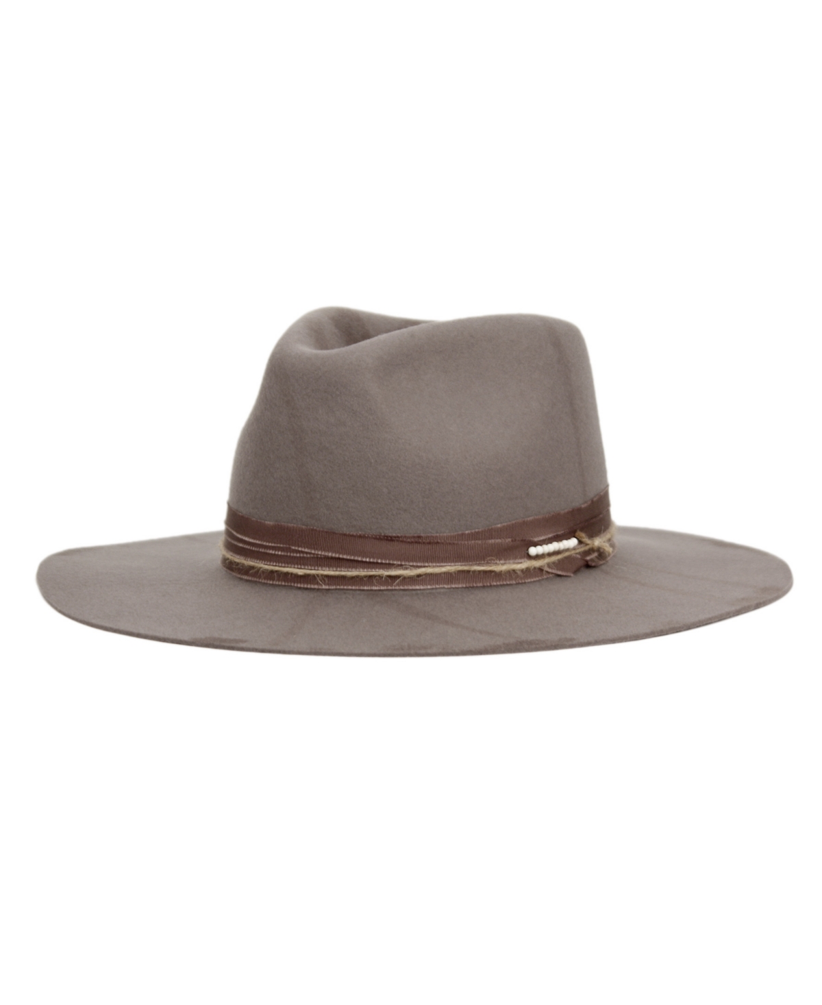 Vintage-Like Felt Fedora Ranch Hat - Gray