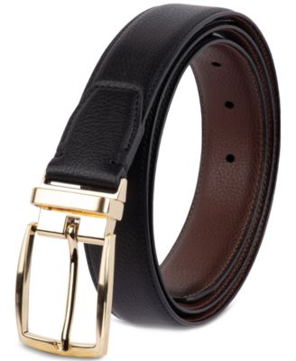 Men's Reversible Pebble Belt, Created for Macy's