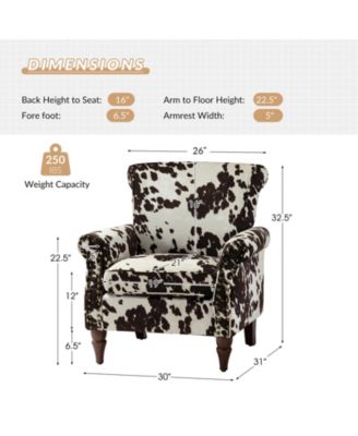 Avelina Wooden Armchair with Nailhead Trim