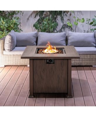 32'' Patio Square Fire Pit Table 50,000 BTU Propane Gas Table