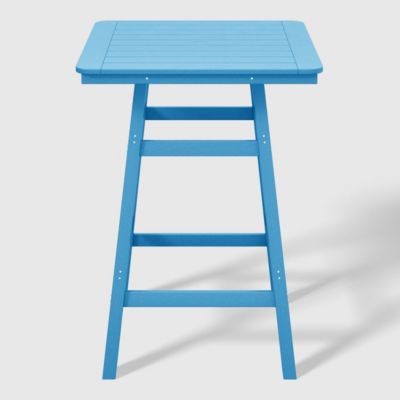 5-Piece HDPE Outdoor Patio Dining Bar Bistro Table Set with Bar Stools