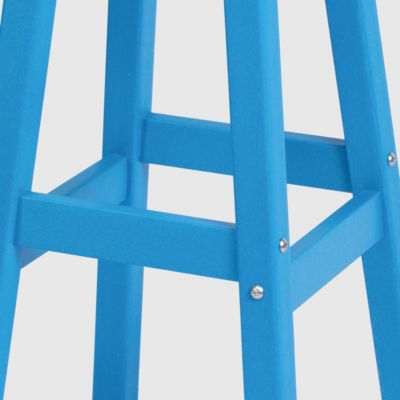 5-Piece HDPE Outdoor Patio Dining Bar Bistro Table Set with Bar Stools