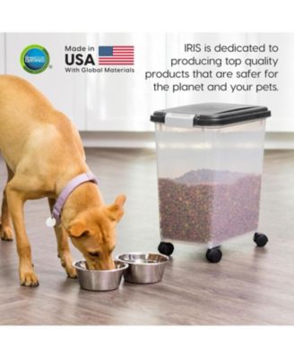 33qt/25lbs Airtight Pet Food Storage Container, Black