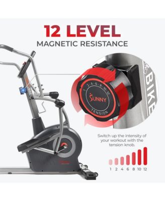 Elite Recumbent Cross Trainer & Elliptical Machine with 12-Level Magnetic Resistance & Exclusive SunnyFit App Enhanced Bluetooth Connectivity