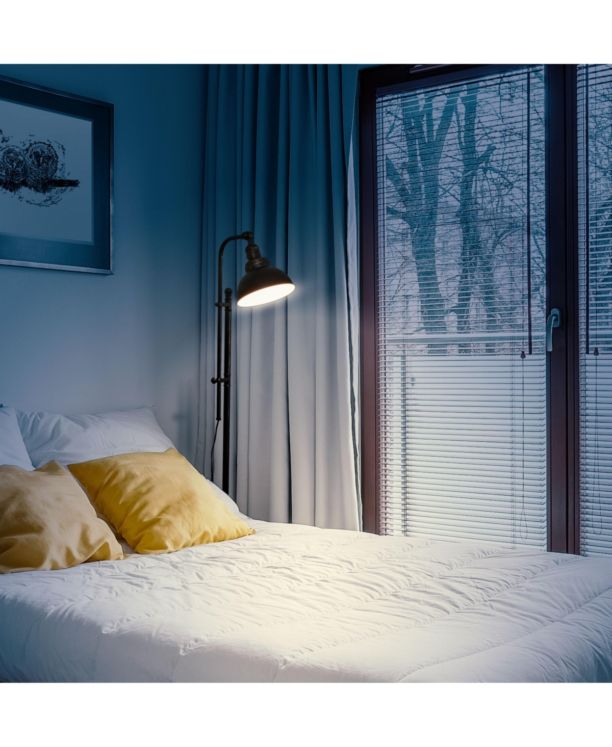 Dylan 65.5" Led Industrial Floor Lamp with Adjustable Height