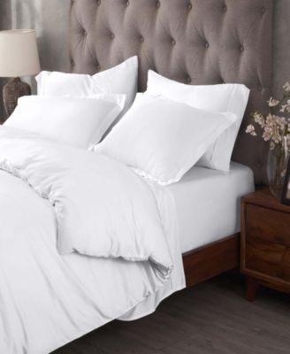 400-TC Egyptian Cotton Solid Luxury Duvet Cover Set, Full/Queen