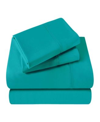 400-TC Egyptian Cotton Solid Deep Pocket Sheet Set, Olympic Queen