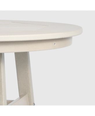 5-Piece HDPE Outdoor Patio Dining Bar Bistro Table Set with Bar Stools