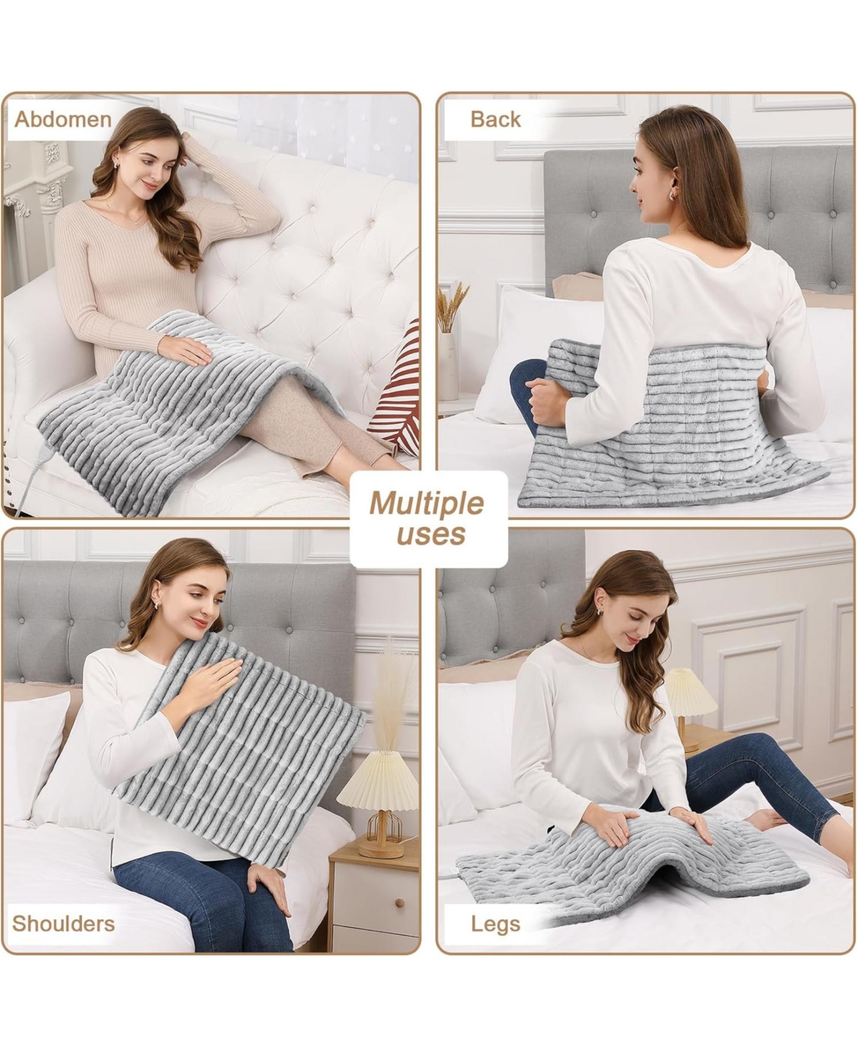 Caromio Weighted Electric Heating Pad Extra Large, 17