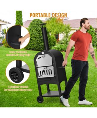 Portable Outdoor Pizza Oven with Pizza Stone and Waterproof Cover