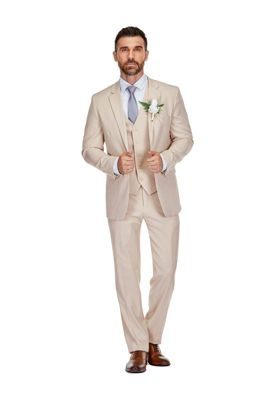 Men's 3-Piece Classic Fit Performance Stretch Suit