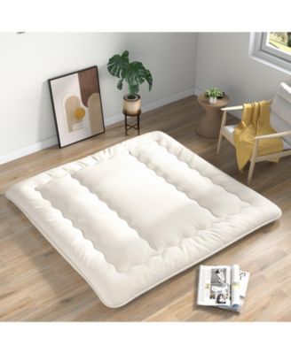 Futon Mattress Floor Sleeping Pad with Washable Cover