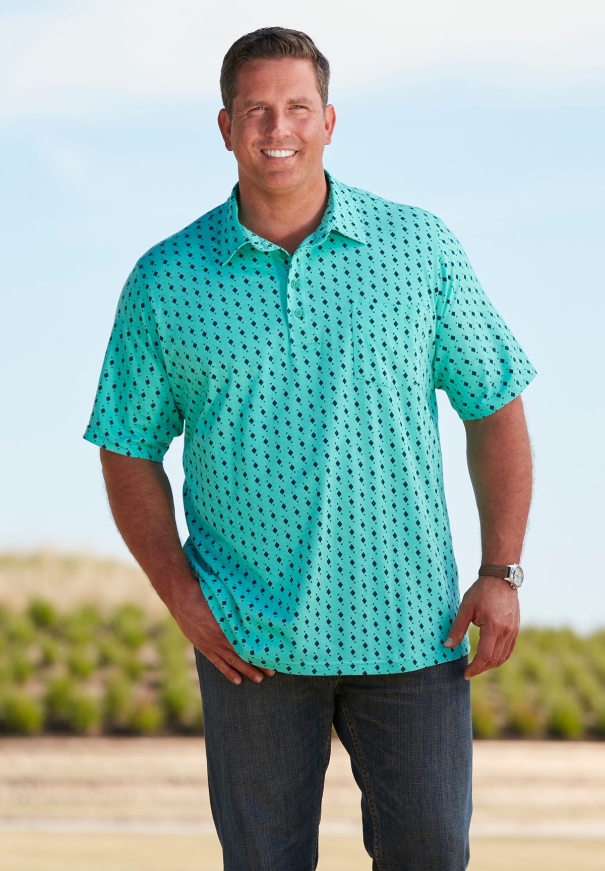 KingSize Big & Tall Lightweight Jersey Polo