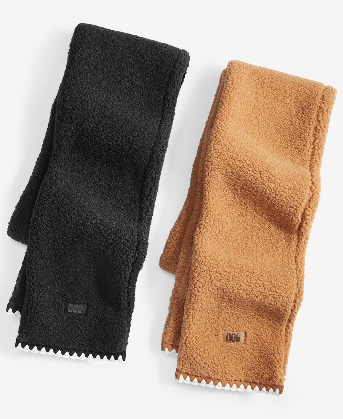 Ugg Women's Scalloped Fluff Scarf In Black