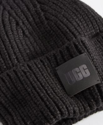 UGG® Women's Chunky Rib-Knit Logo-Patch Beanie - Macy's