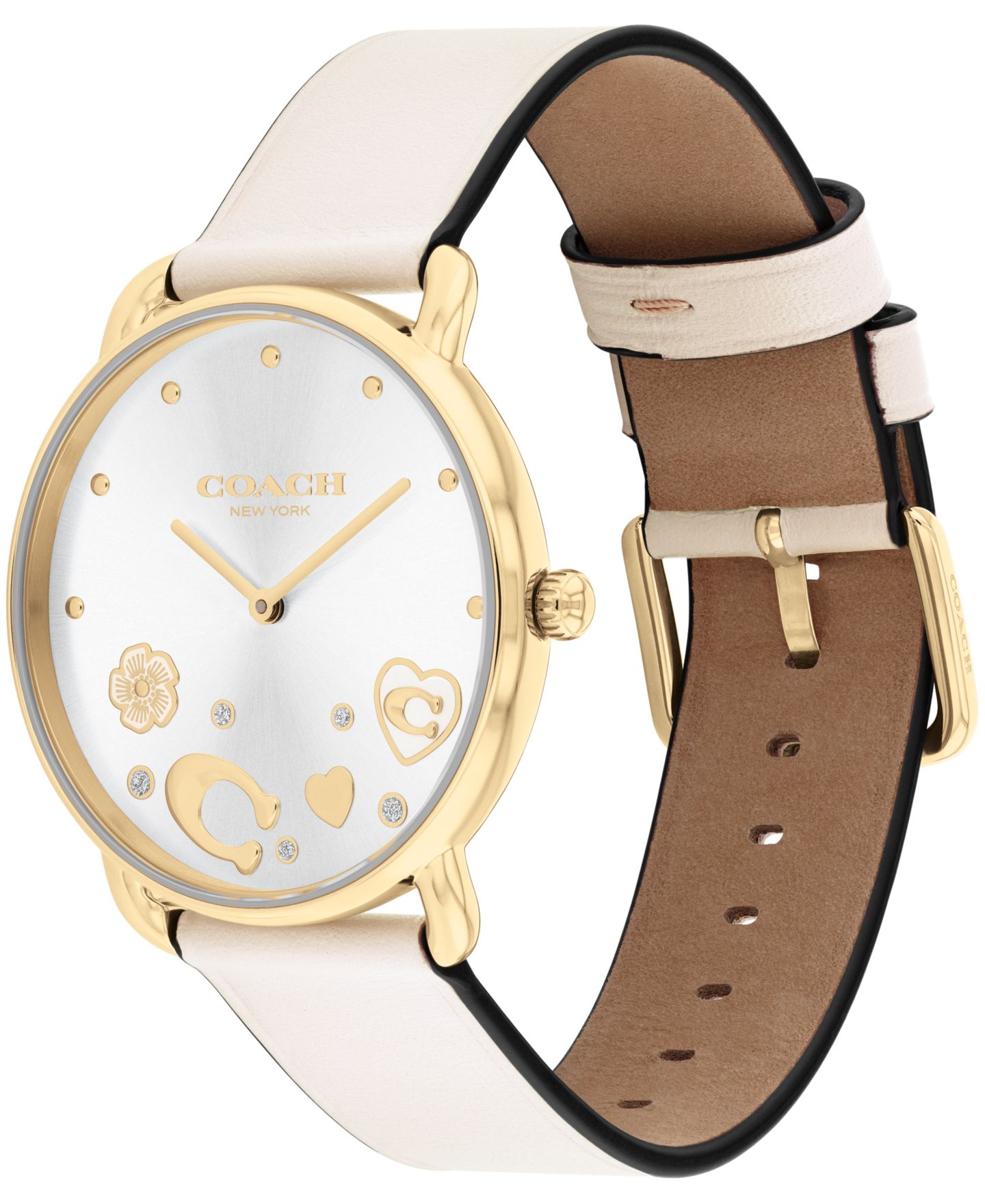 Женские часы COACH Elliot Chalk Leather Strap Watch 36mm — фото 2