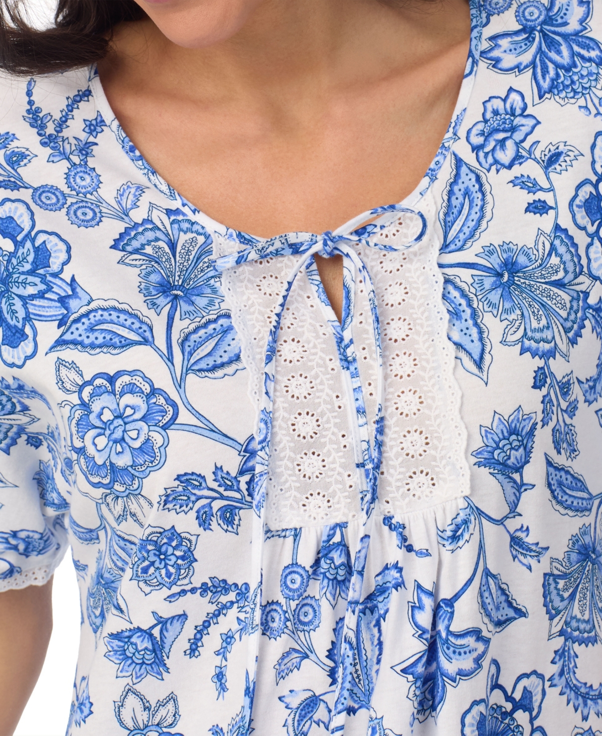 Aria Women's Caftan Short Sleeve Sleepwear