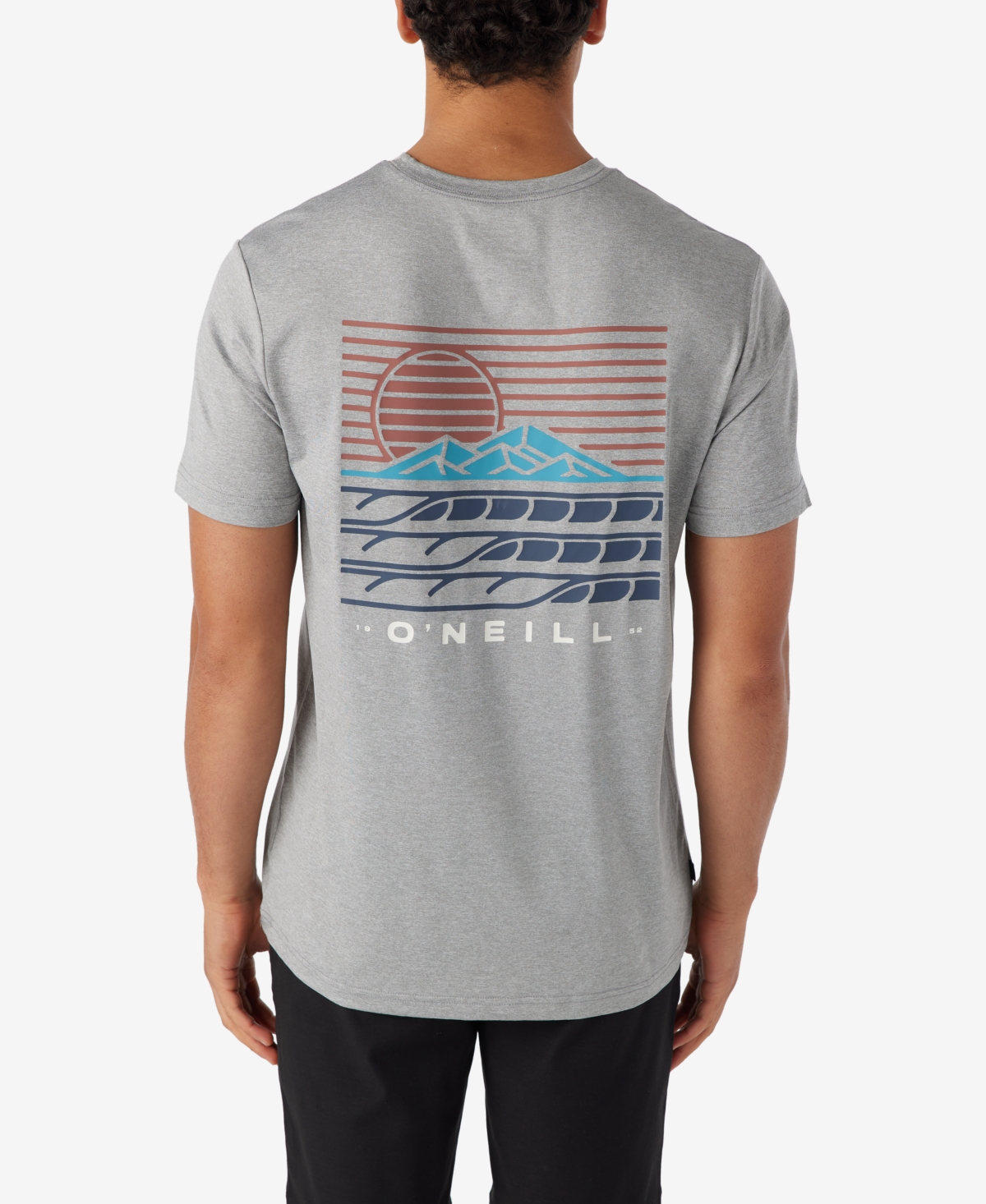 O'Neill Men's Trvlr Upf Staple Standard Fit T-shirt - Heather Gray 2