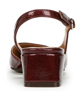 Jayla Mid-Heel Square Toe Slingback Pumps