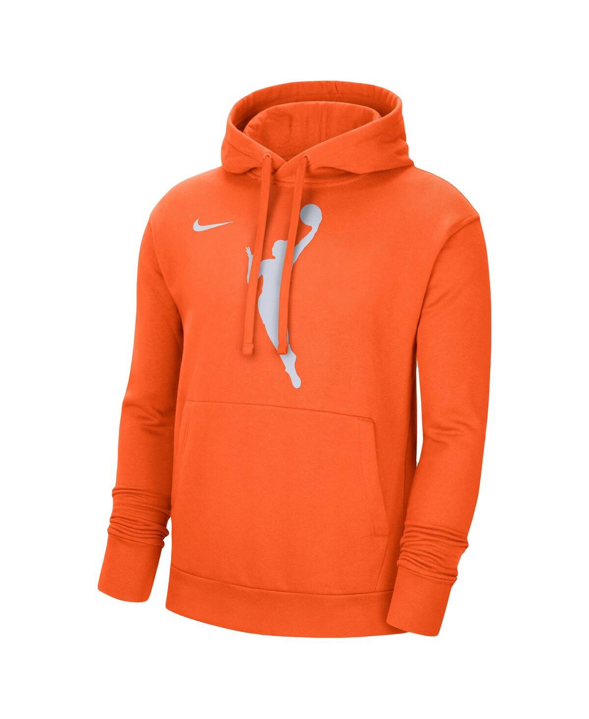 Nike Men's And Women's Orange Wnba Logo Woman Pullover Hoodie In Orange