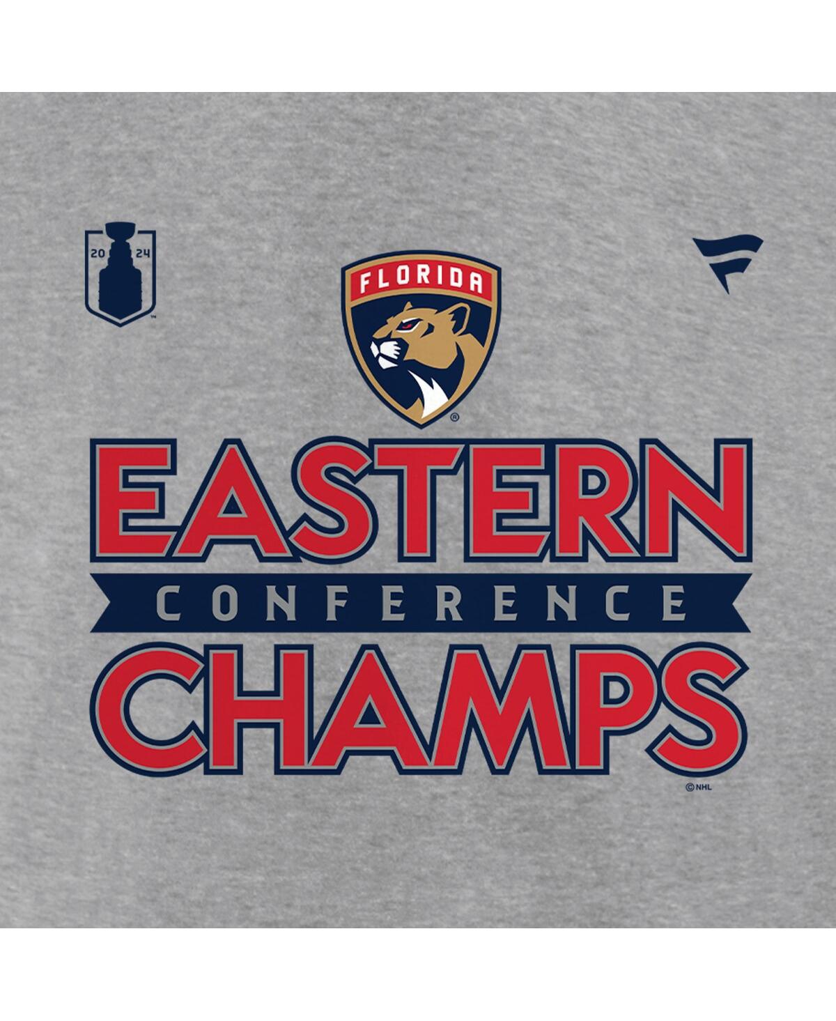 Fanatics Men'sFlorida Panthers 2024 Eastern Conference Champions Locker Room T-Shirt - Steel