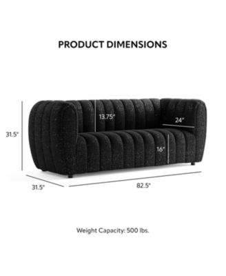 Lysander 82" Boucle Fabric Boho Sofa