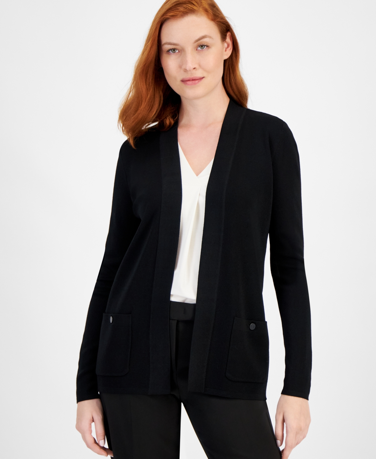 Anne Klein Malibu Open-Front Cardigan
