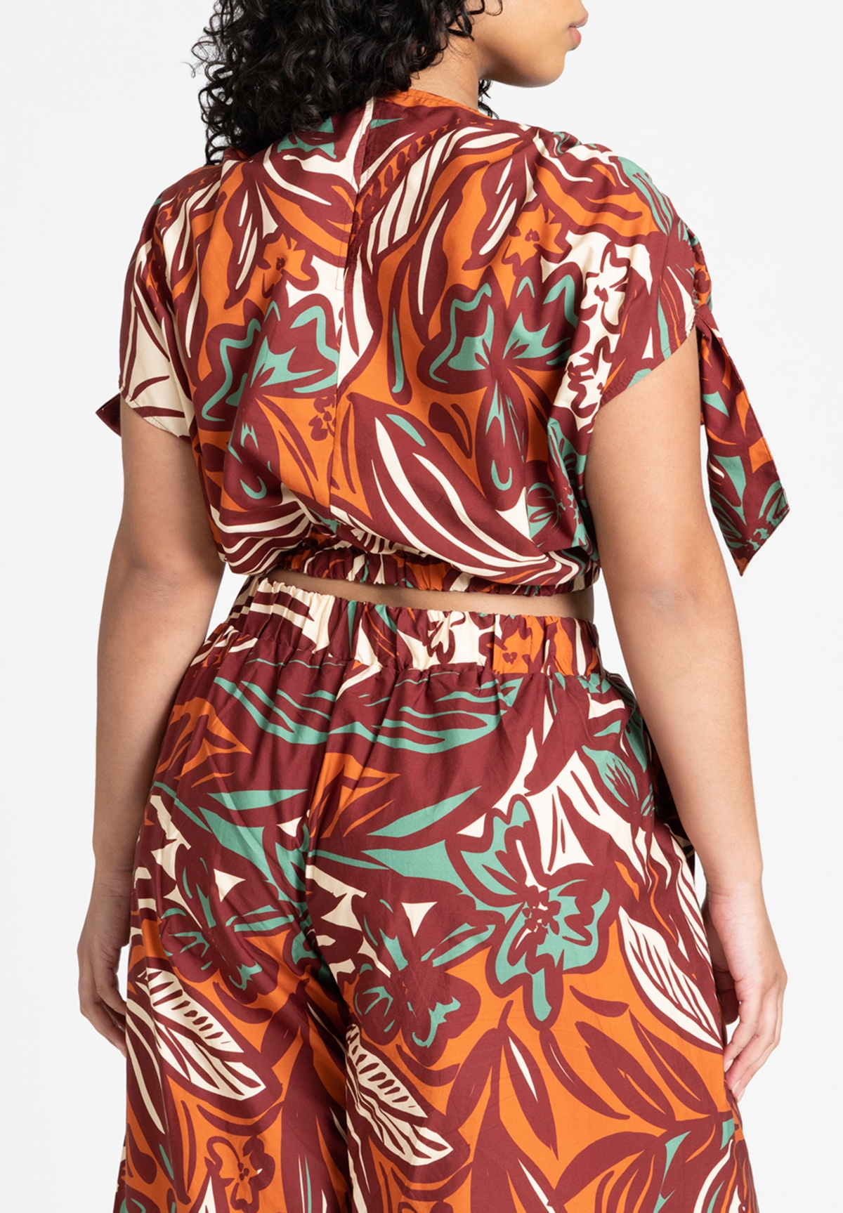 Eloquii Plus Size Shoulder Tie Crop Top