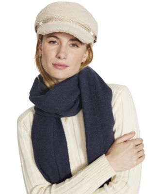 Steve Madden - Women's Rope-Trim Fleece Baker Boy Hat