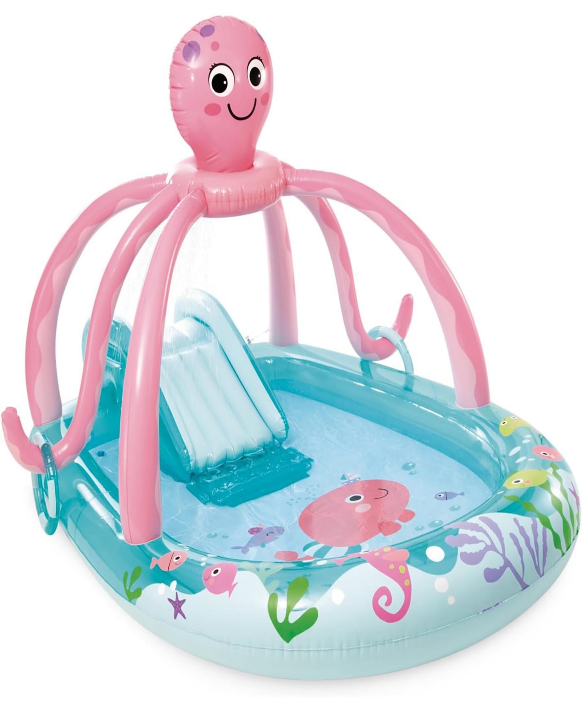 Intex Friendly Octopus Inflatable Play Center Water Slide In Multi