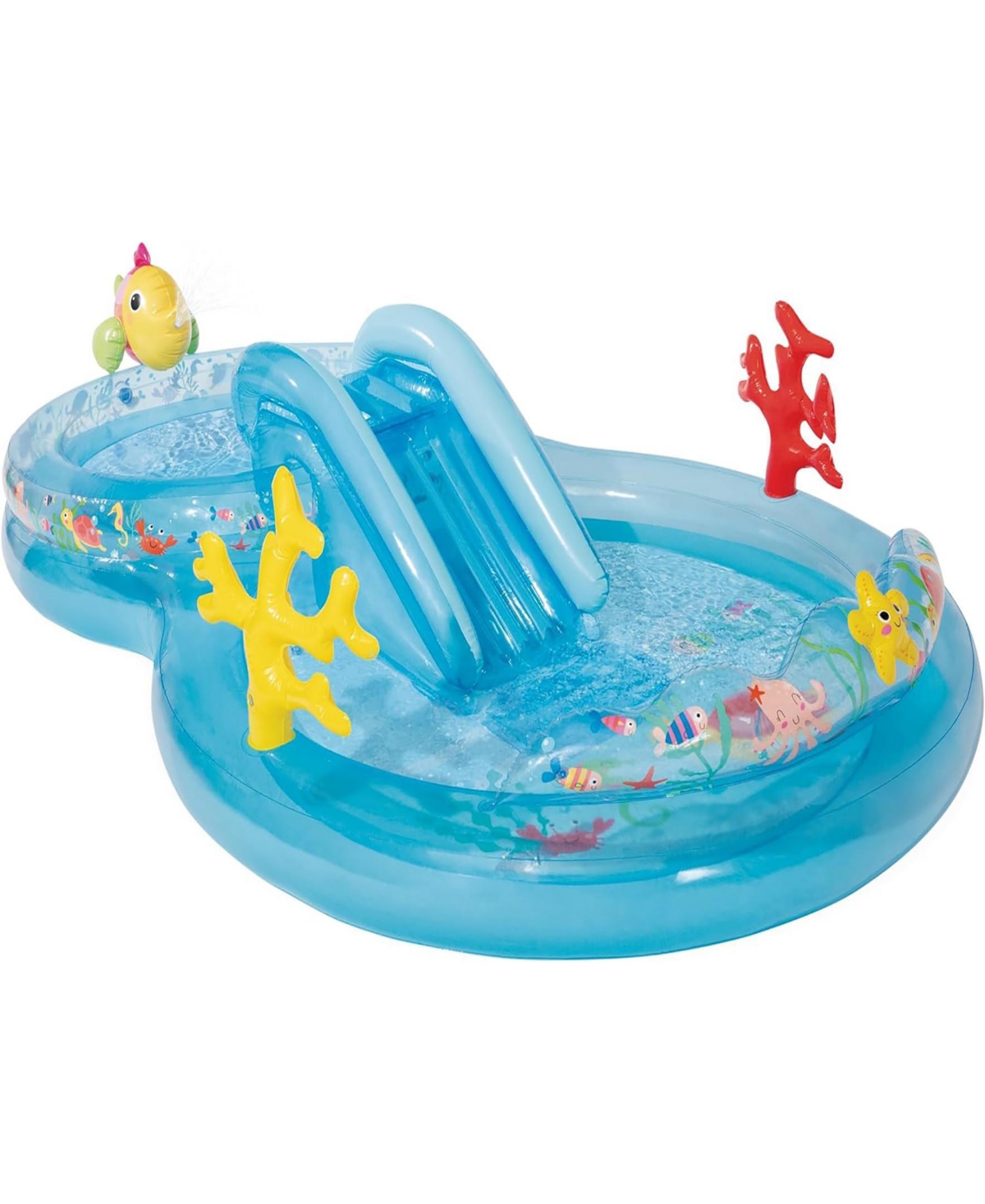 Intex Under The Sea Inflatable Play Center Water Slide In Multi