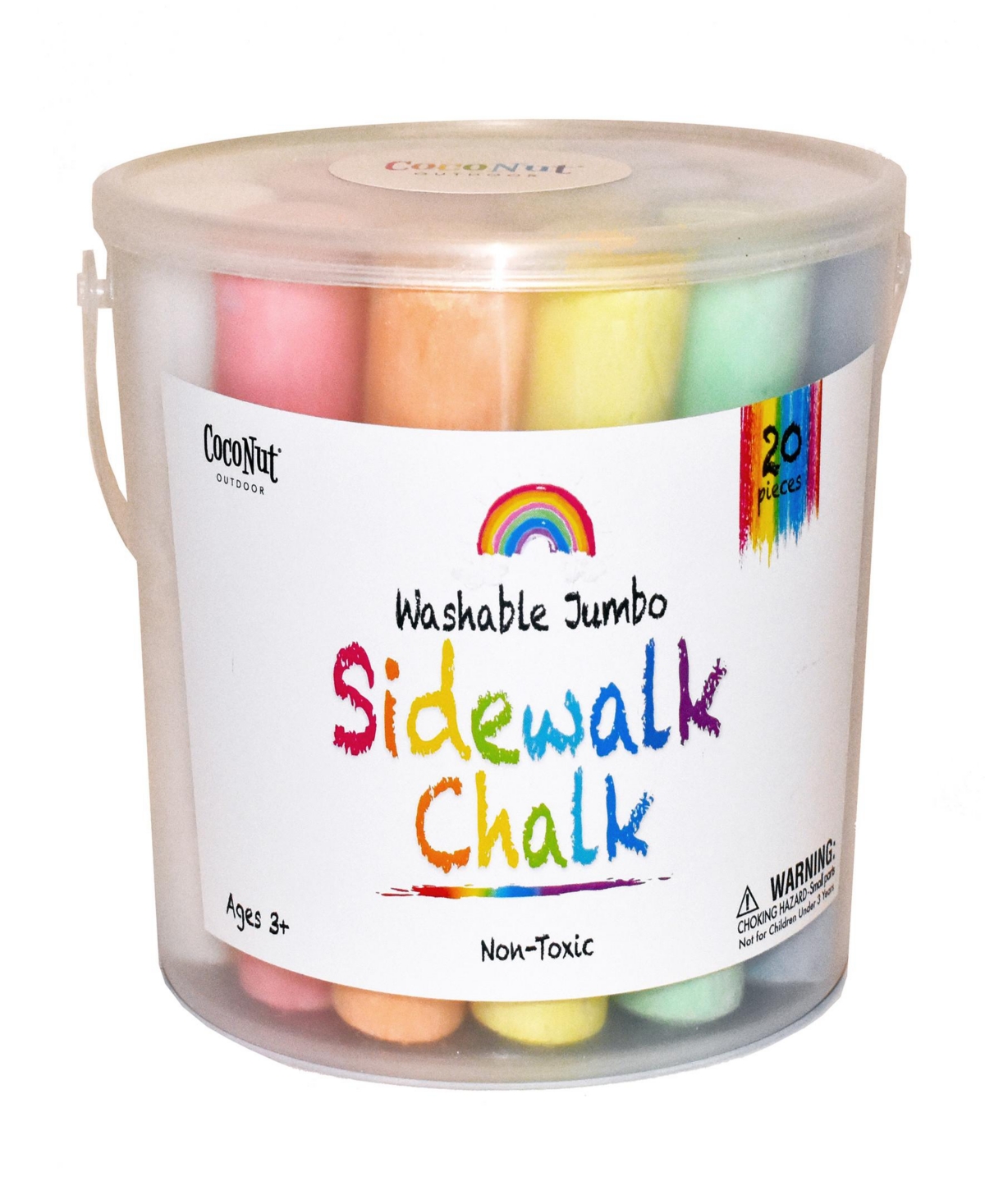 Coconut Outdoor Rae Dunn Jumbo Sidewalk Chalk 2 Pack In Multi