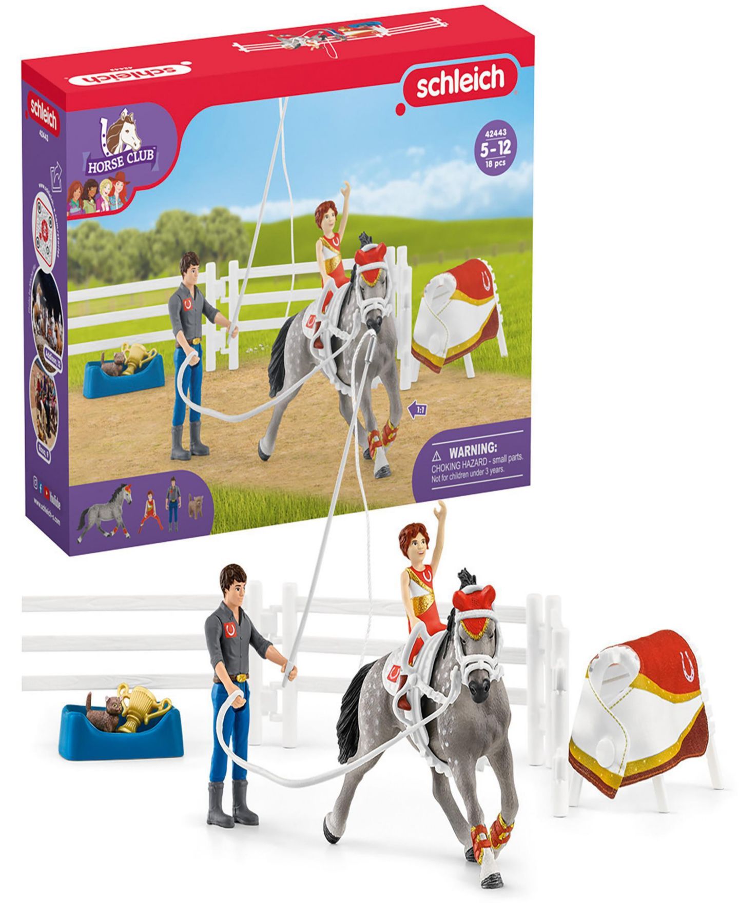Детский игровой набор Schleich Horse Club Mia's Vaulting Playset, Ages 5+ — фото 8