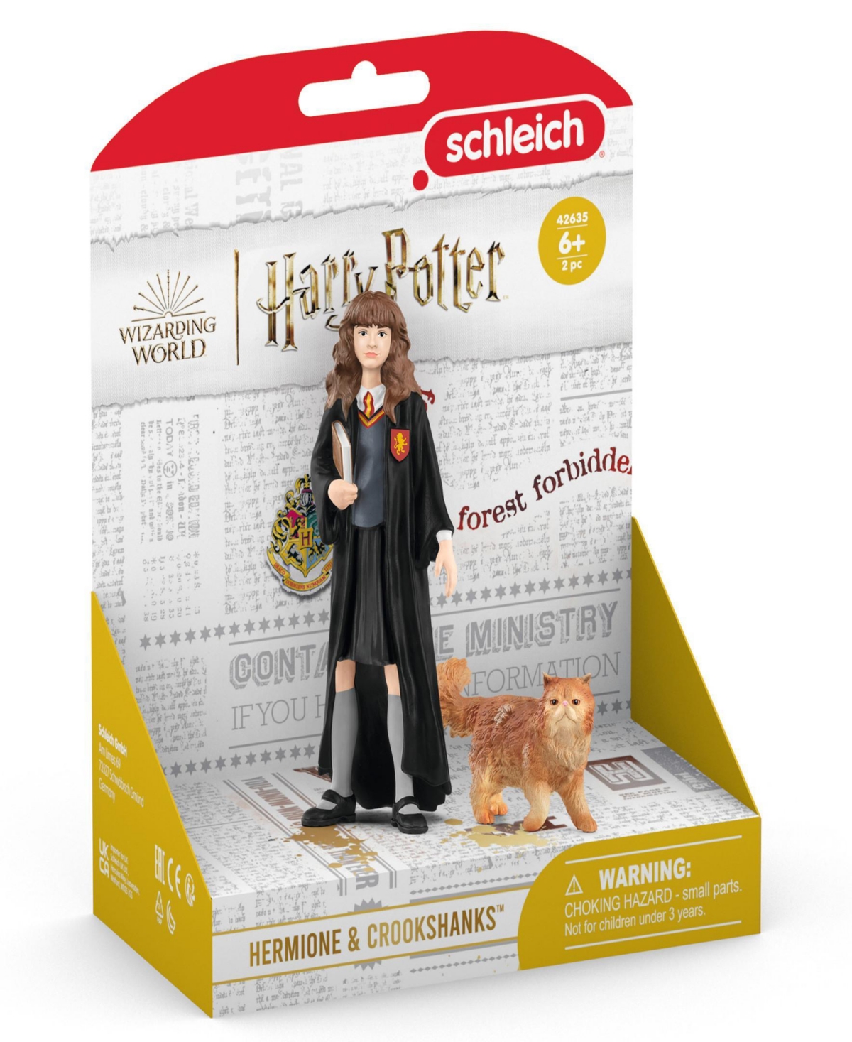 Schleich Wizarding World Of Harry Potter 2-piece Set: Hermoine Crookshanks Figurines In Multi