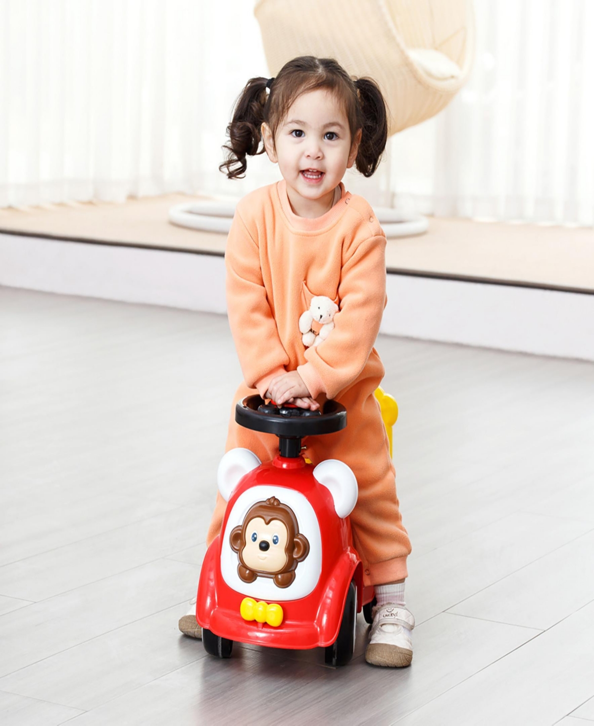 Trimate Toddler Foot To Floor Push And Ride On Car In Multi
