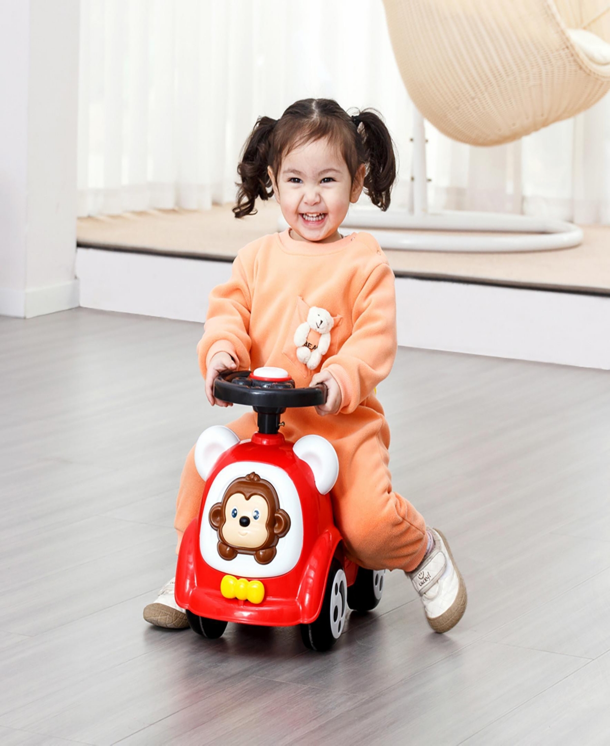 Trimate Toddler Foot To Floor Push And Ride On Car In Multi